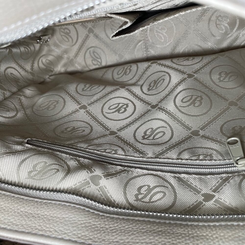 Brighton Taupe Croc-Embossed Leather Shoulder Bag – Excellent Condition - Picture 6 of 12